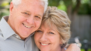 smiling senior couple