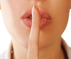 woman shushing